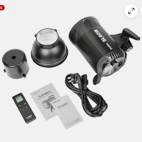 Godox SL-60W Photo Video Light + Adapter & Remote - Picture 1 of 16